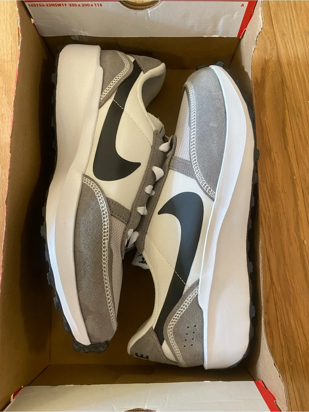 NEW Nike Waffle Nav Phantom Black Flat Pewter White